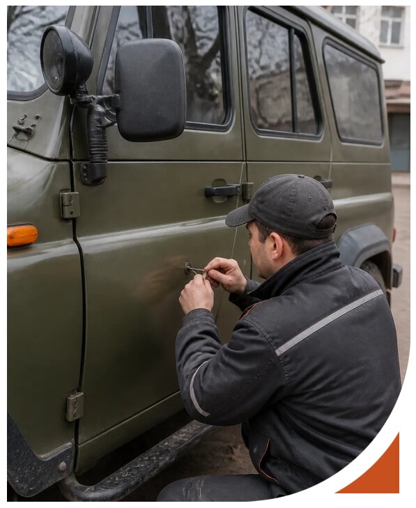 Профессиональное вскрытие автомобиля УАЗ без повреждений в Уфе